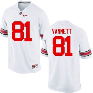Men's Ohio State Buckeyes #81 Nick Vannett White Nike NCAA College Football Jersey Limited CIS6044PU